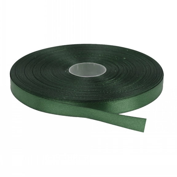 Hunter Green Solid Color 3/8-Inch Straight Edge Ribbon, 100-Yards