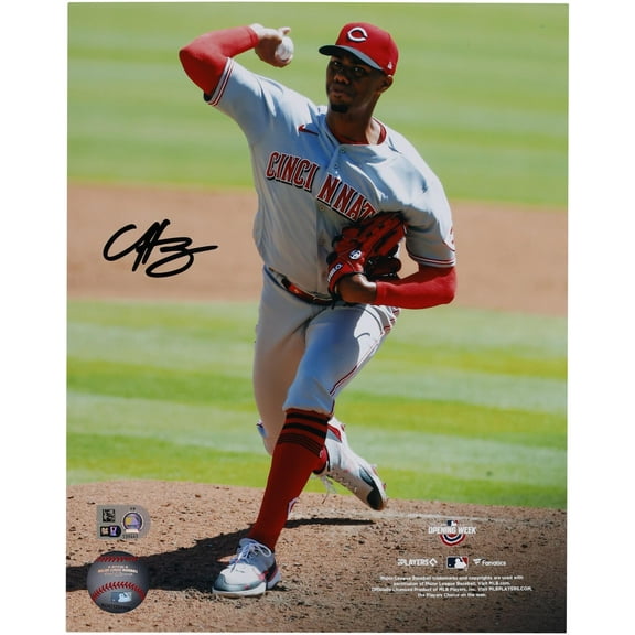 Hunter Greene Cincinnati Reds Autographed 8" x 10" Pitching Photograph - Fanatics Authentic Certified