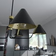 thumbnail image 1 of Hunter - Grove Isle 5-light Matte Black, Extra Large Chandelier, Dimmable, Modern Style, Pharmacy Shaped, for Bedrooms, Dining, Living Rooms - 19195, 1 of 8
