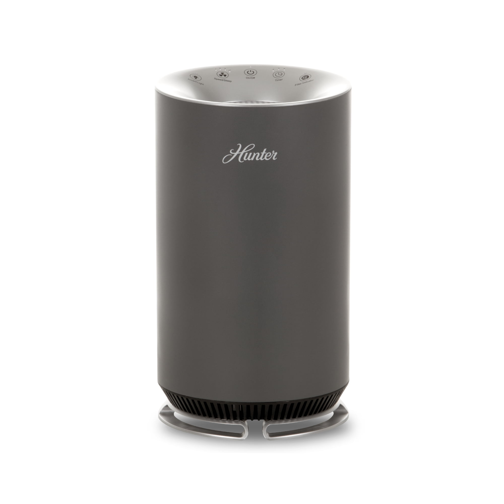 Hunter HP125 AirX EcoSilver HEPA Digital Air Purifier for Small Rooms, Graphite
