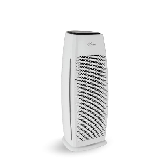 Hunter HP600 True HEPA 3 Fan Speeds Air Purifier Tower, White