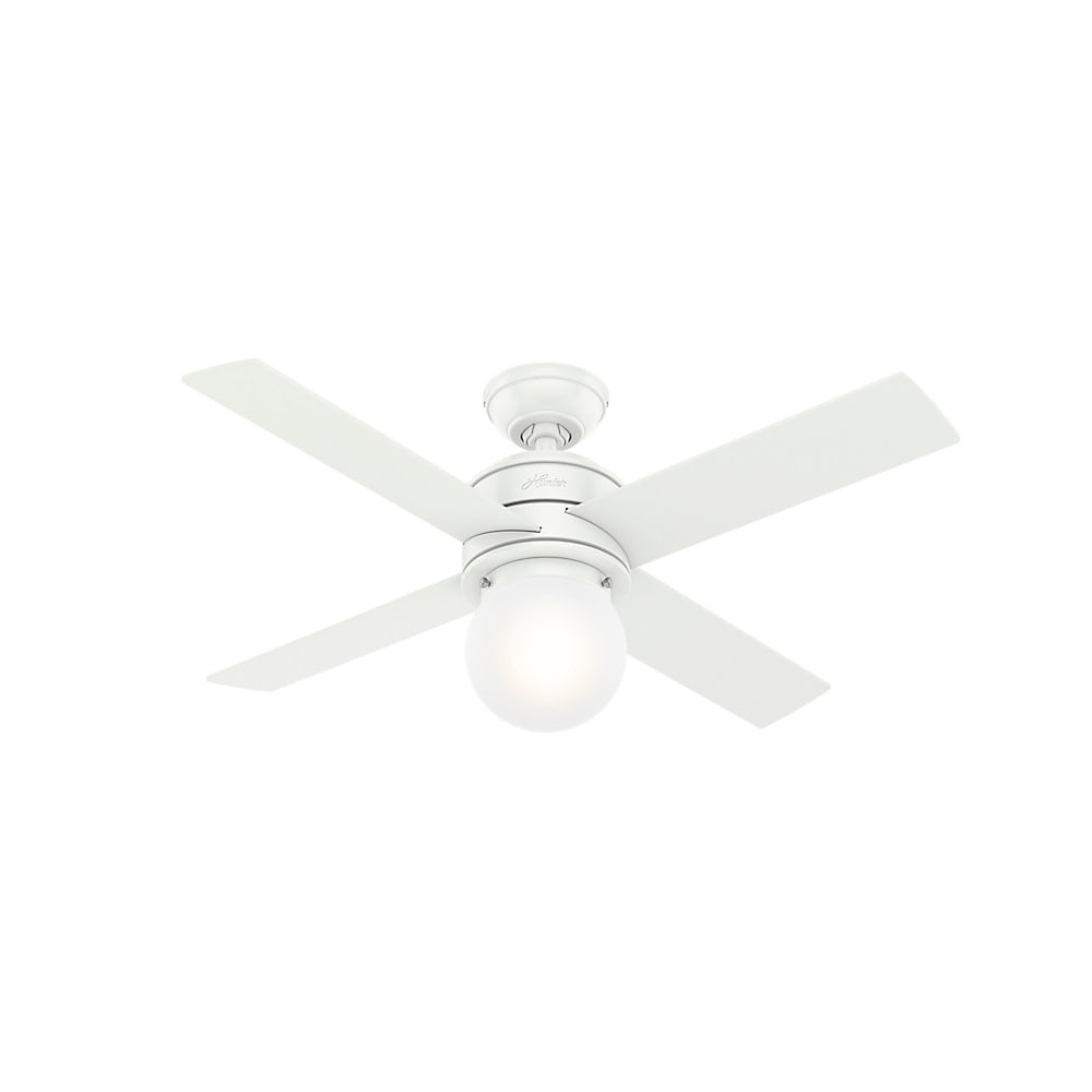 Hepburn 44" Matte White LED Chandelier Ceiling Fan with Remote