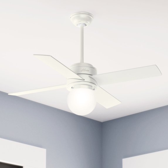Hunter Hepburn Indoor Ceiling Fan With Light, Wall Control, 44inch