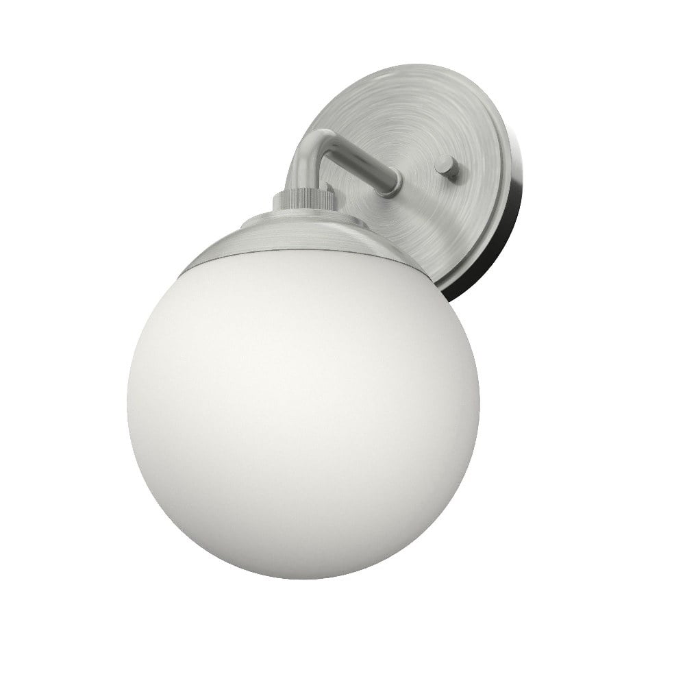 Hepburn Mid-Century Modern 6" Nickel Dimmable Wall Sconce
