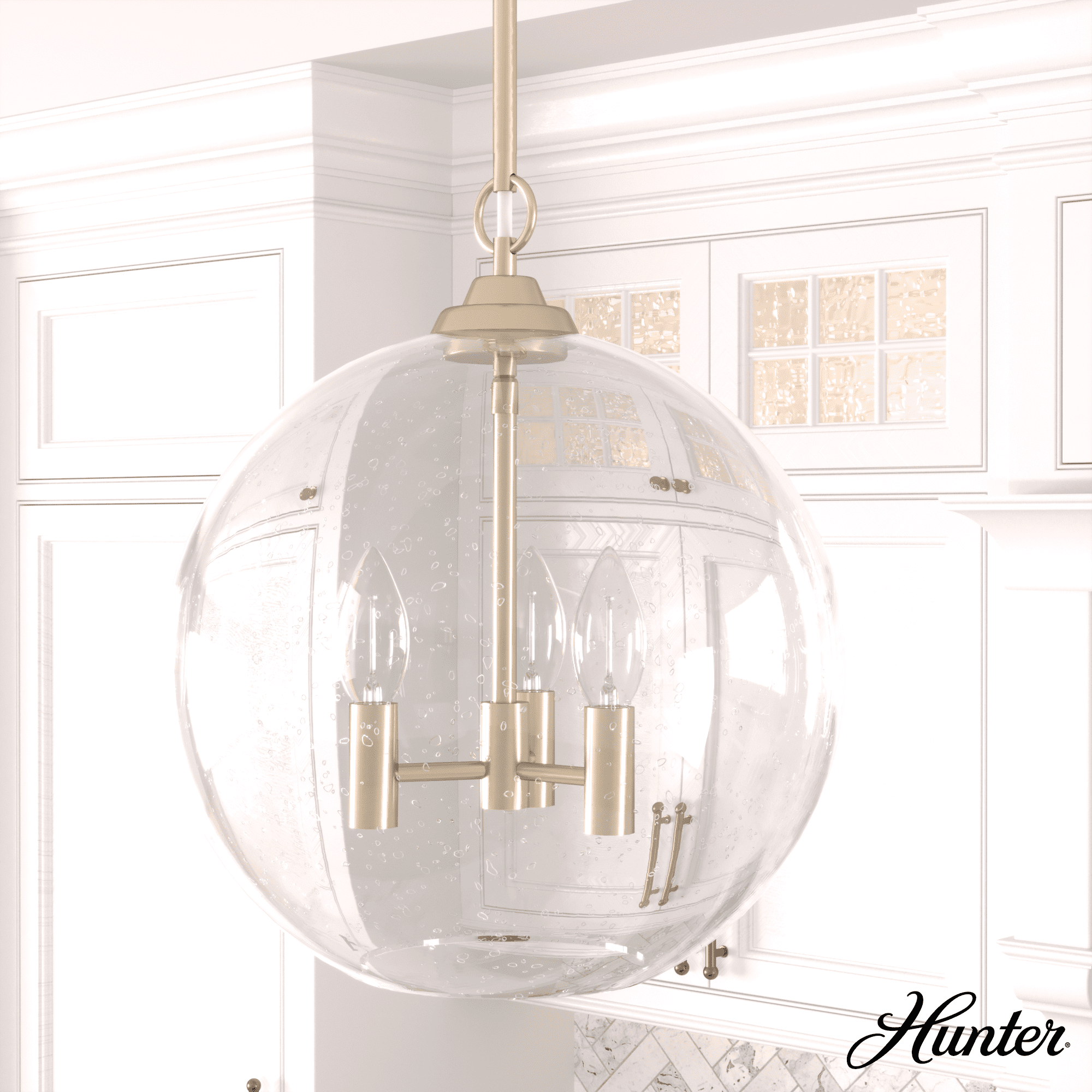 Alturas Gold Glass Globe Pendant Light