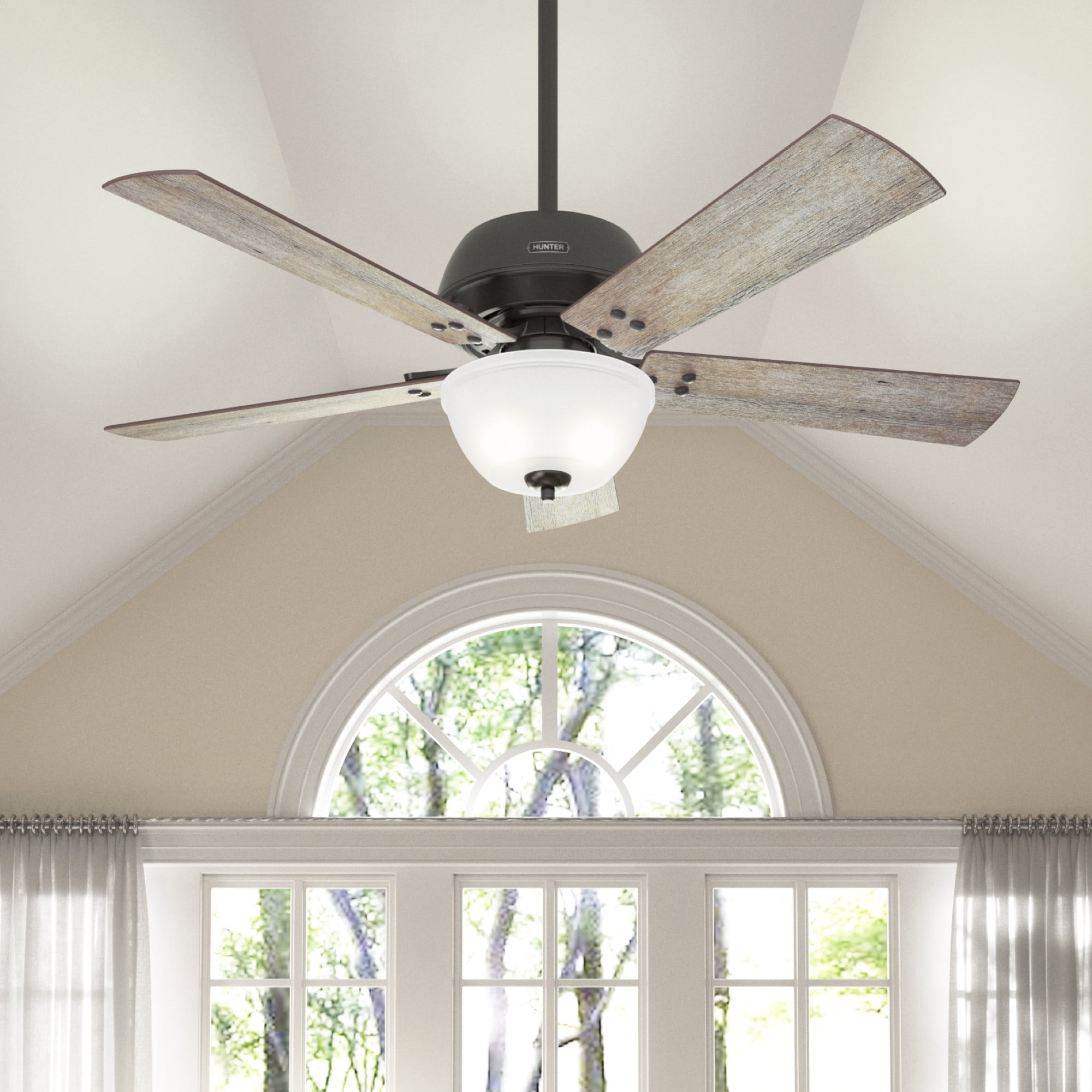 52" Bronze Reversible Blade Ceiling Fan with LED Light and Remote