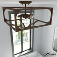 thumbnail image 1 of Hunter - Highland Hill 4-light Textured Rust, Large Flush Mount Light, Dimmable, Formal Style, Square Shaped, for Bedrooms, Dining, Living Rooms - 19984, 1 of 7