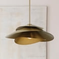 thumbnail image 1 of Hunter - Hiro 1-light Alturas Gold, Large Pendant Light, Dimmable, Modern Style, Cone Shaped, for Bedrooms, Dining, Living Rooms - 48154, 1 of 8