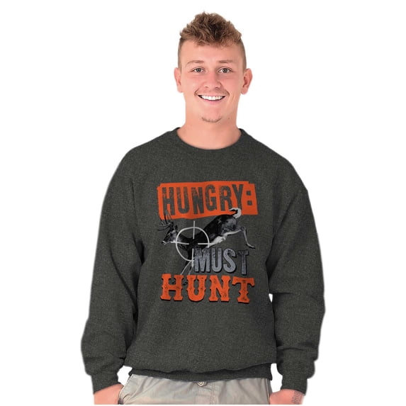 Hunter Hungry Must Hunt Crosshairs Sweatshirt for Men or Women Brisco Brands 2X