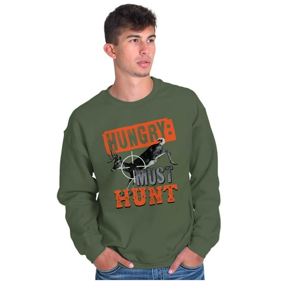 Hunter Hungry Must Hunt Crosshairs Unisex Plus Size Sweatshirt Brisco Brands 3X