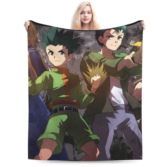 Hunter × Hunter Blanket, Anime Throw Blanket For Bed Sofa Couch, Super Soft Flannel Blanket For Bedroom Livingroom, 80"X60"