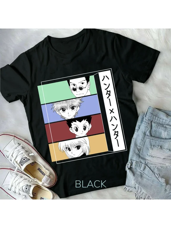 Hunter Hunter Gon Killua Shirt Anime Manga,new Unisex T-Shirt Black