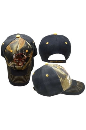 Size Matters Buck Black & Camouflage Embroidered Cap Hat