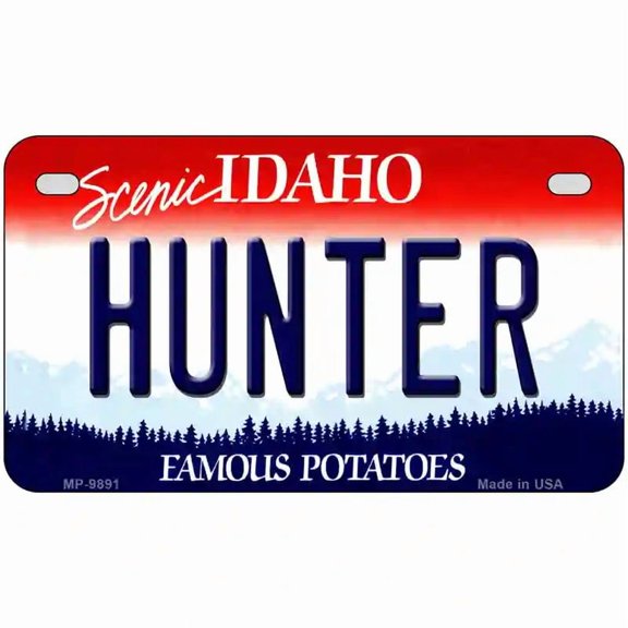 Hunter Idaho Metal Novelty License Plate 7" x 4" Motorcycle (MP)