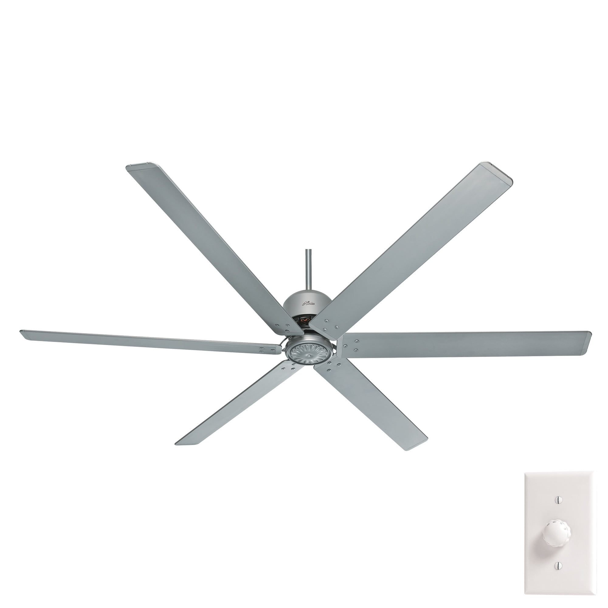 Hunter - HFC Indoor/Outdoor Ceiling Fan, Wall Control, 96-inch, Satin ...