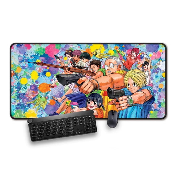 Hunter Inspired Gaming Mousepad, Large Desk Mat with Vibrant Anime ...