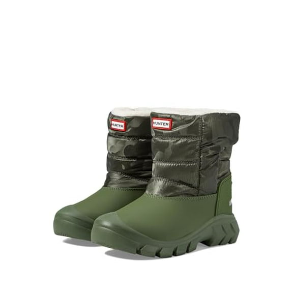 Hunter Intrepid Reflective Camo Snow Boot (Little Kid/Big Kid), Flexing Green, 13 Little Kid