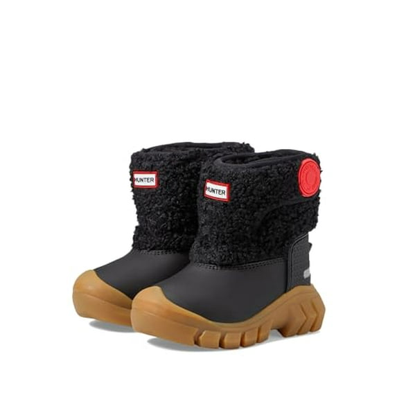 Hunter Intrepid Strap Boucle Snow Boot (Little Kid/Big Kid), Black/Natural Gum, 5 Toddler