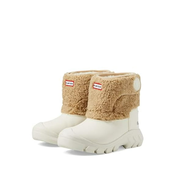 Hunter Intrepid Strap Boucle Snow Boot (Little Kid/Big Kid), Tan/White Willow, 13 Little Kid