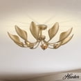 thumbnail image 1 of Hunter - Juneway 10-light Luxe Gold, Extra Large Flush Mount Light, Dimmable, Transitional Style, Candle Shaped, for Bedrooms, Dining, Living Rooms - 48221, 1 of 7