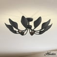 thumbnail image 1 of Hunter - Juneway 10-light Matte Black, Extra Large Flush Mount Light, Dimmable, Transitional Style, Candle Shaped, for Bedrooms, Dining, Living Rooms - 48220, 1 of 7