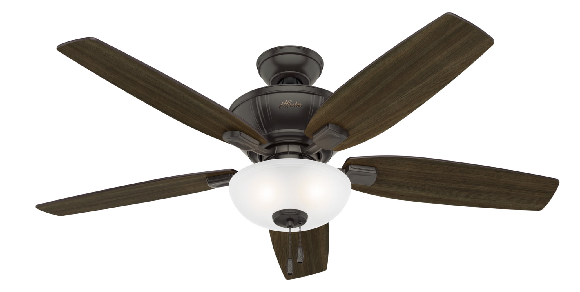 52" Noble Bronze Ceiling Fan with LED Light and Reversible Blades