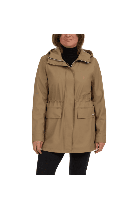 Ladies' Rubberized Rain Jacket, Tan, XL