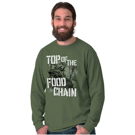Hunter Life Top of the Food Chain Long Sleeve TShirt Men Women Brisco Brands S