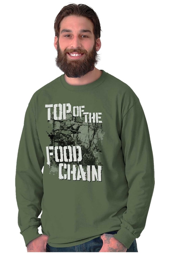 Hunter Life Top of the Food Chain Long Sleeve TShirt Men Women Brisco Brands S
