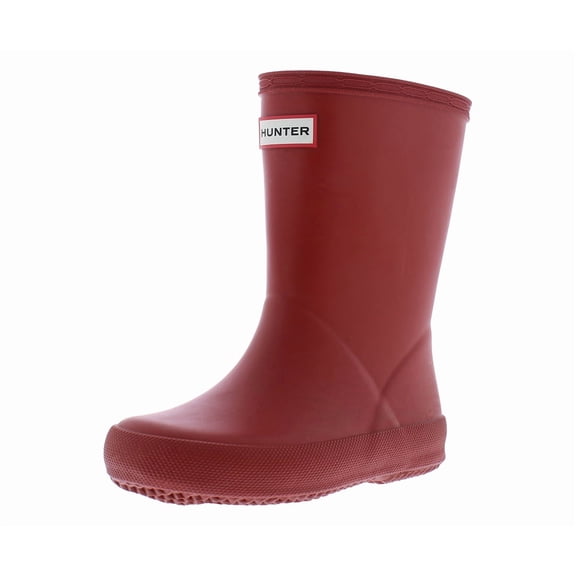 Hunter Little Kids Original First Classic Rain Boot, Military Red, 9