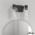 thumbnail image 1 of Hunter - Lochemeade 2-light Noble Bronze, Small Vanity Light, Dimmable, for Bedrooms, Dining, Living Rooms - 19780, 1 of 8