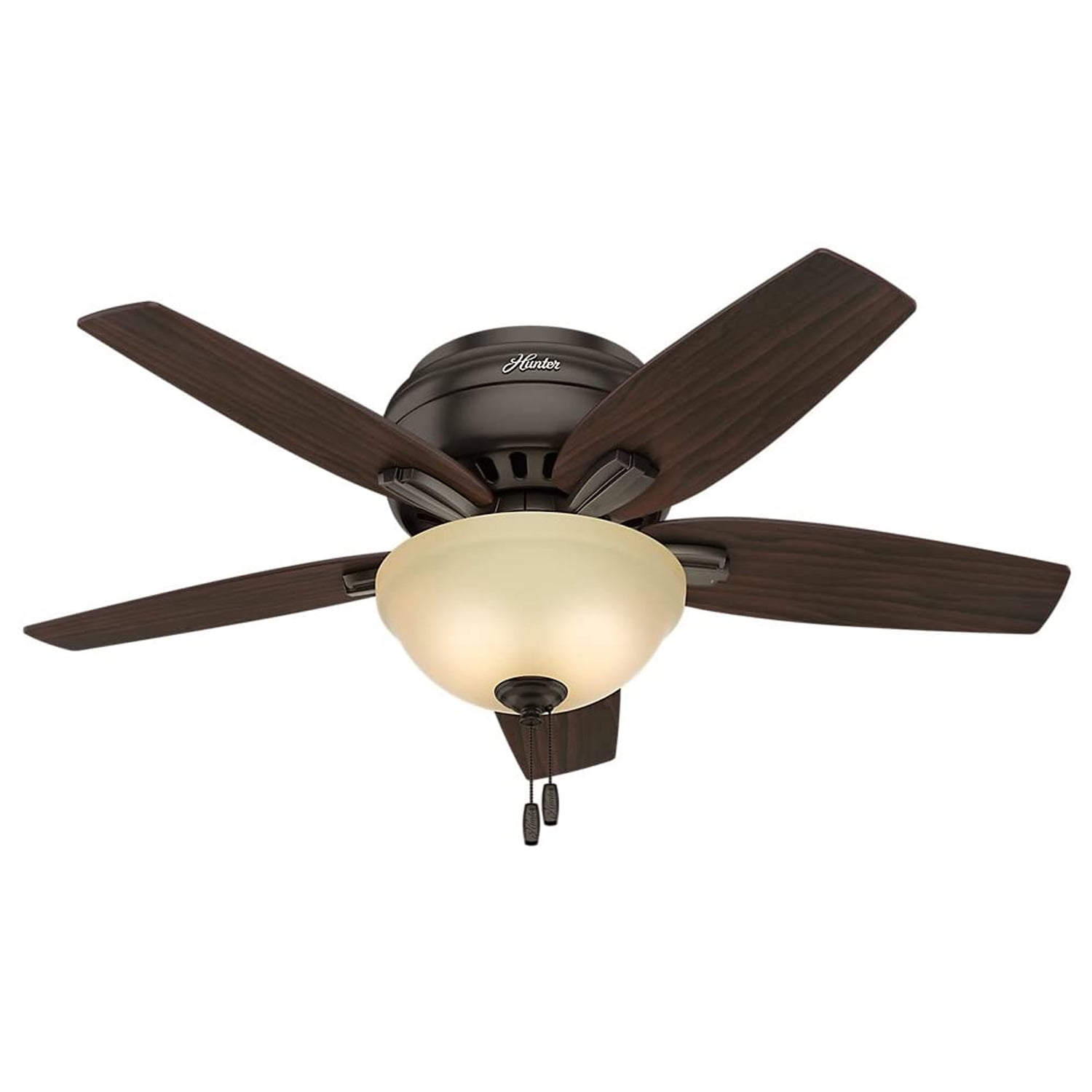 42" Bronze Low Profile Ceiling Fan with LED Light and Remote