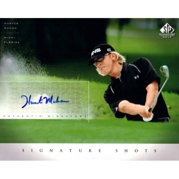 Hunter Mahan certified autograph 2004 SP Signature Golf 8x10 photo card