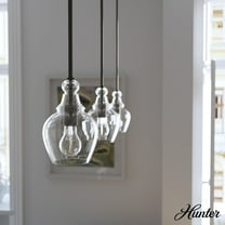 Hunter - Maple Park 1-light Noble Bronze, Mini Pendant Light, Dimmable, Casual Style, Bell Shaped, for Bedrooms, Dining, Living Rooms - 19568