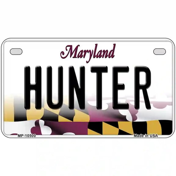 Hunter Maryland Metal Novelty License Plate 7" x 4" Motorcycle (MP)