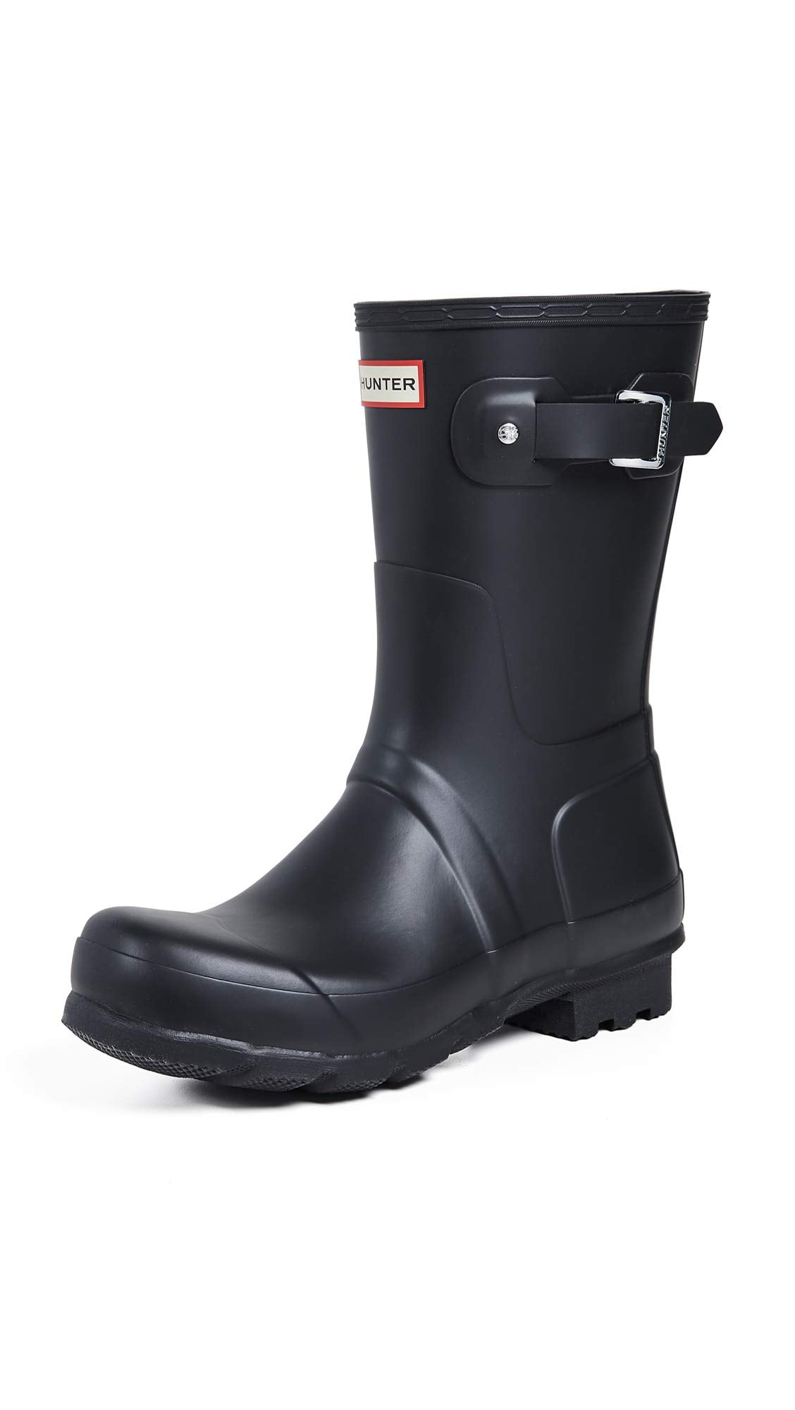 Hunter Men's Original Short Rain Boot, Dark Olive,7 M US