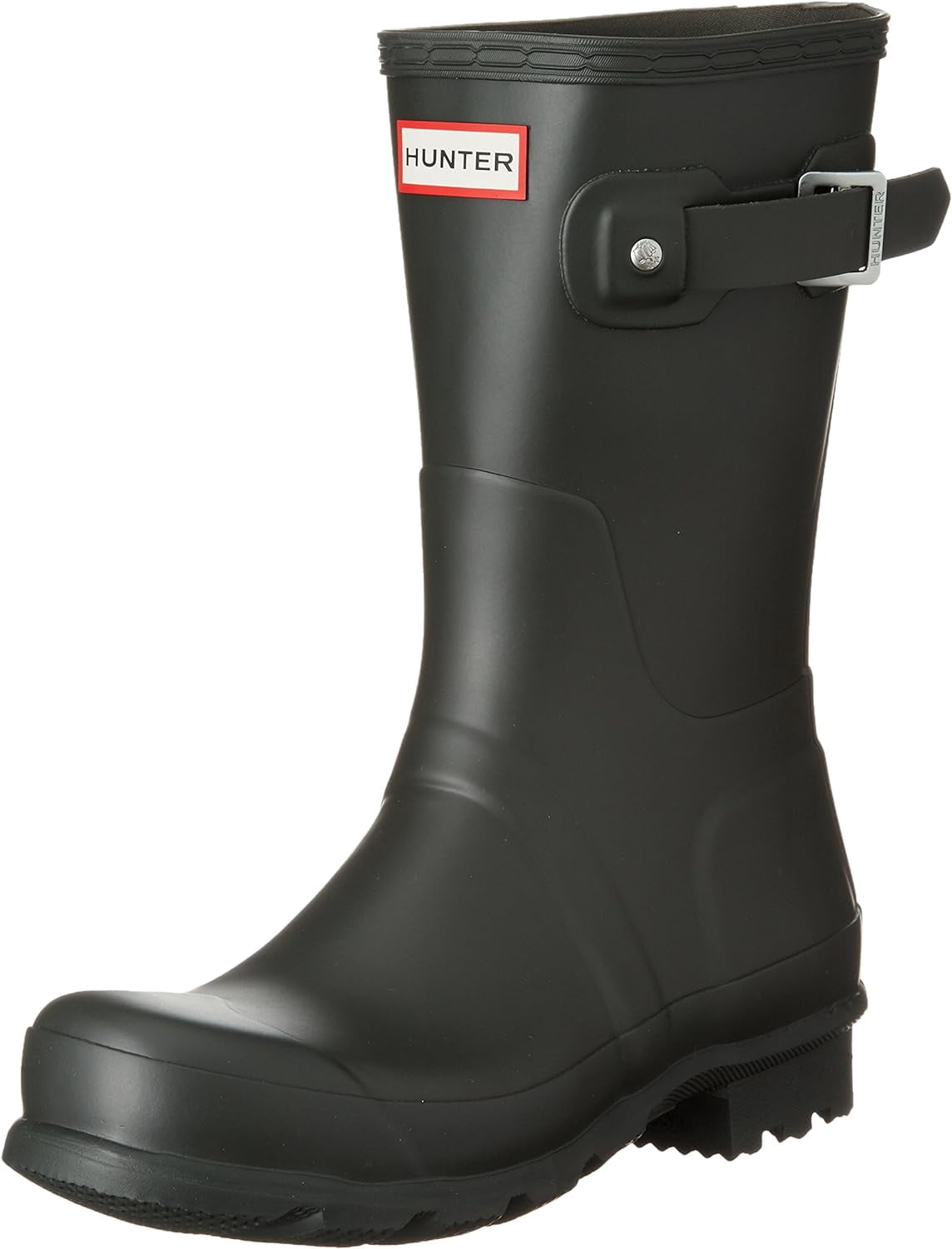 Hunter Mens Original Short Rain Boot 10 Dark Olive Green  display picture 1