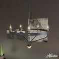 thumbnail image 1 of Hunter - Merlin 5-light Rustic Iron, Medium Size Chandelier, Dimmable, Industrial Style, Empire Shaped, for Bedrooms, Dining, Living Rooms - 19793, 1 of 7
