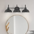 thumbnail image 1 of Hunter - Mill Valley 3-light Matte Black, Medium Size Vanity Light, Dimmable, Traditional Style, Vanity Shaped, for Bedrooms, Dining, Living Rooms - 48230, 1 of 8