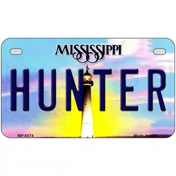 Hunter Mississippi Novelty Metal License Plate 7" x 4" Motorcycle (MP)