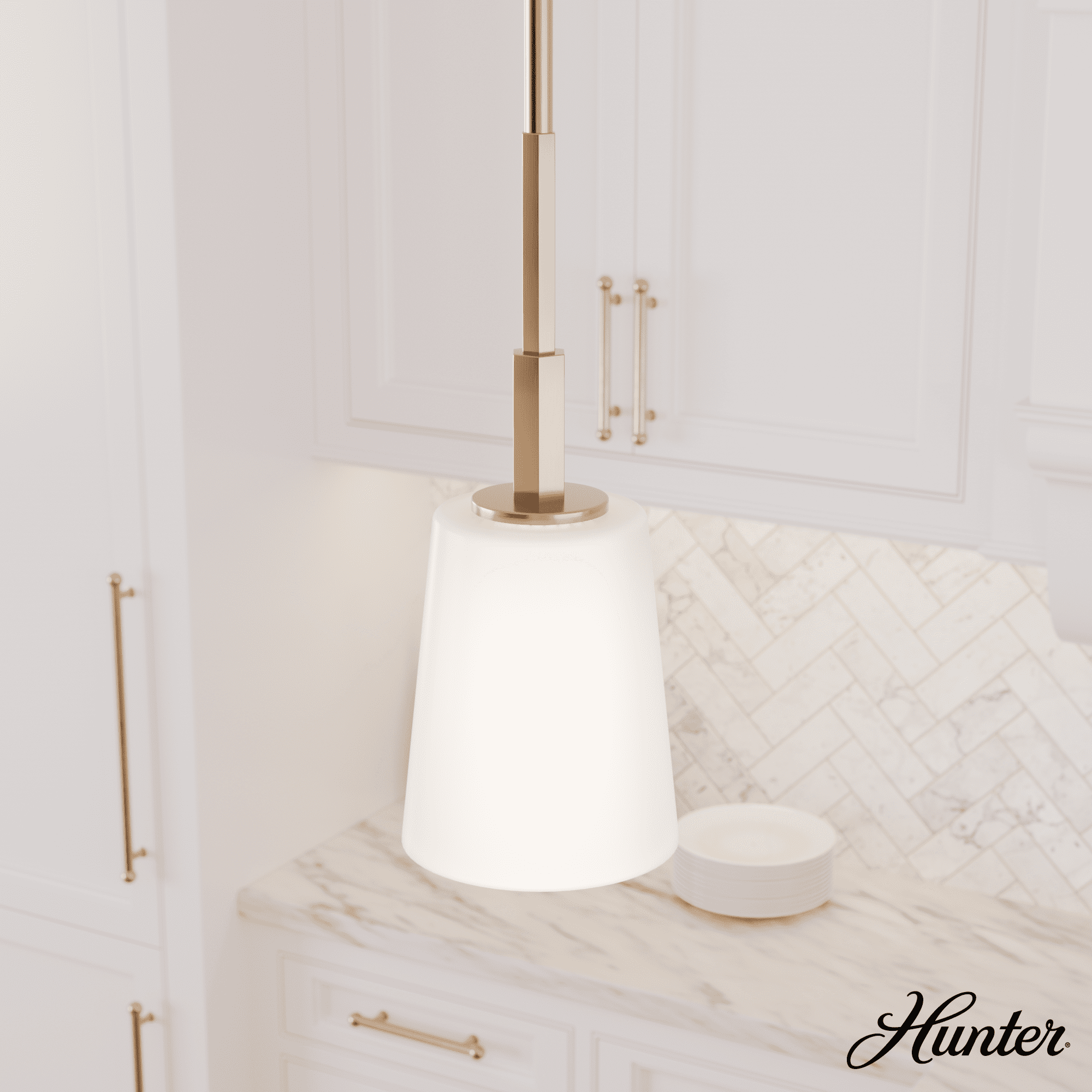 Alturas Gold Mini LED Pendant with Sophisticated Glass Shade