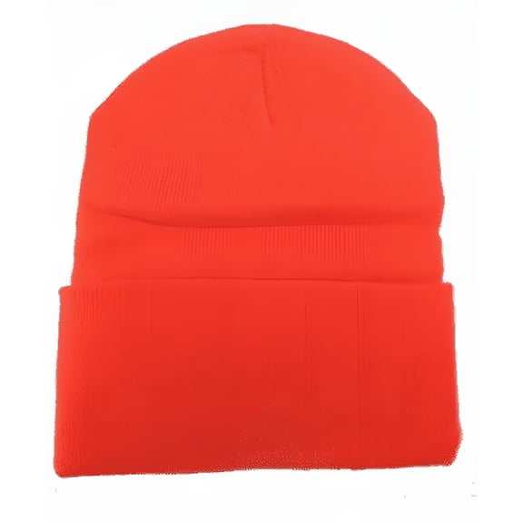 Hunter Orange Long Beanie/Knit Ski Hat/Warm in Winter!