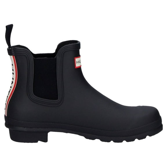 Hunter Original Chelsea Tri Colour Logo Backstrap Rubber Women's Boots (Black, 6 UK - 39 EU - 8 US)