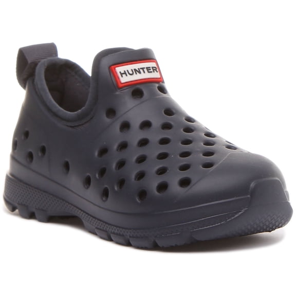 Hunter Original Kid's Lightweight Outdoor Shoes In Navy Size 10G/9B