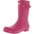 thumbnail image 1 of Hunter Original Short Rubber Rain Boot, Natural Rubber, Sherpa Lining, Non Slip Tread - 6M - Bright Pink, 1 of 3