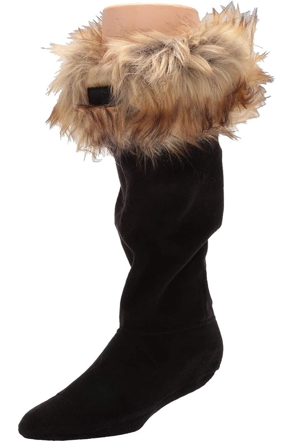 Original Tall Boot Sock Faux Fur Cuff Tawny LG Mens Shoe 7-9, Womens Shoe 8-10