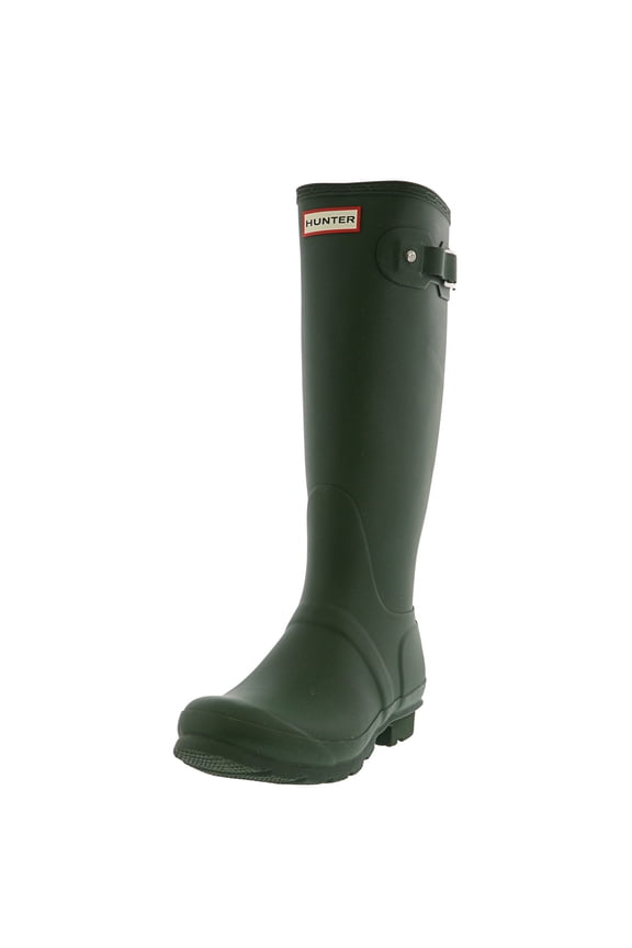 Original Tall Rain Boot, Natural Rubber, Sherpa Lining, Non Slip Tread - 10M - Hunter Green