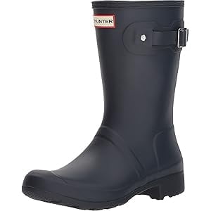Hunter Men\'s Original Short Rain Boot, Navy, 10 brand new Hunter Original Tour Short Packable Rain Boots, Navy, Size  main image 4