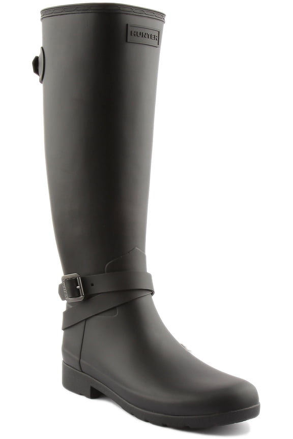 Original Women's Refined Slim Fit Adjustable Tall Wellington Boots In Black Size 6