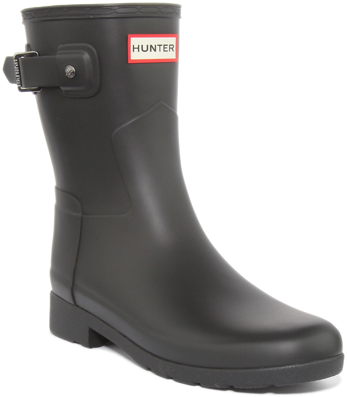 Hunter Original Women's Refined Slim Fit Short Wellington Boot In Black Size 7